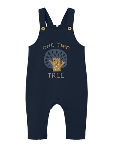 NAME IT NBMVONNE SWEAT OVERALL BOX BRU, Mono Niños Bebes, Dark Sapphire/Print:Tree,