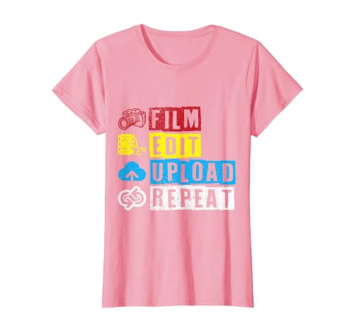 Vlogger Video Blogger Content Creater Influencer Vlogging T-Shirt, Women, Pink, XX-Large