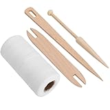 JEOZBM Cotton Warp Thread for Weaving, 1mm Natural White 8/4 Warp Yarn, Loom Warp Thread with Accessories for Knitting Blankets Tapestry
