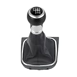 Pour VW Pour Golf 5 Pour Golf 6 MK5 MK6 R32 Pour GTI 2004-2009 Pommeau Levier Vitesse Manuel En Cuir Pour Voiture