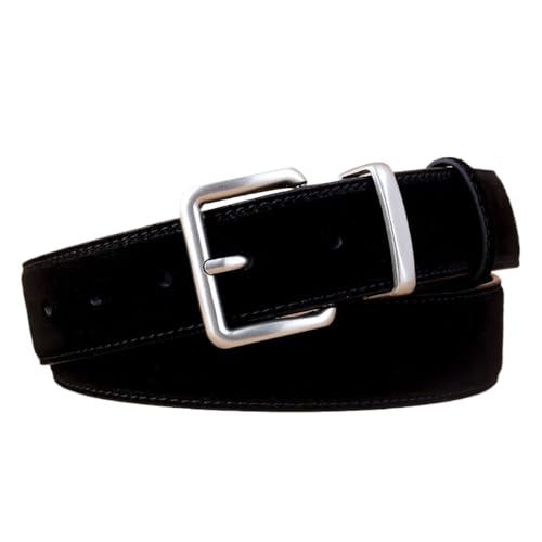 Women's Suede Leather Belt with Gold Buckle Fashion Waist Belt for Jeans Dresses and Coats