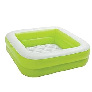 Opblaasbare kiddie zwembad, draagbare rechthoekige peuters blazen peddelen zwembad, groen, baby badpool,