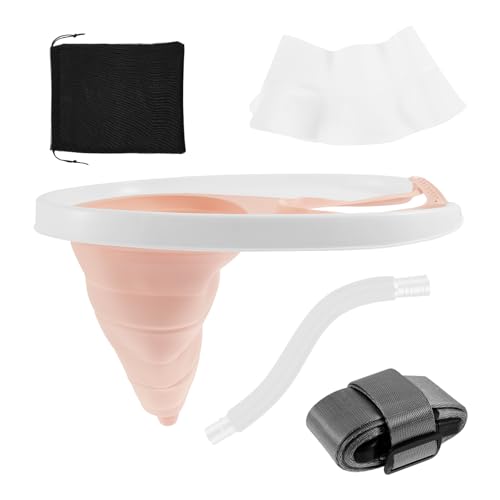 Hevtsde Portable Hair Washing Basin Stable Foldable Hair Wash Basin with Drain Hose Multifunctional Portable Shampoo Bowl for Elderly Children Caregiver(Pink,1)