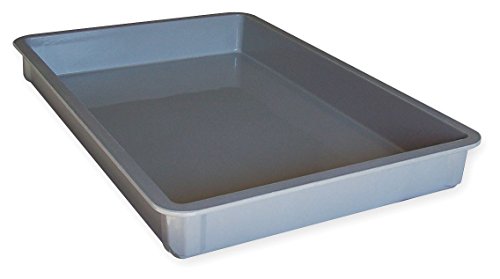 Stacking Container, Hd, L 25 3/4, D 3, Gray