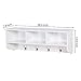 Mbolyeer Wall Mount Coat Rack with Shelf: Entryway Wood Storage Cubes with 4 Dual Hooks - 38.5 Inch Wooden Floating Shelves with Hanging - for Living Room Bathroom Kitchen (White)
