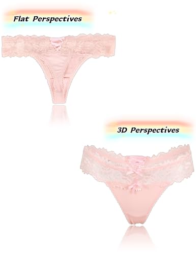Image of ohyeah Sexy Lace G-String Thongs Panties Low Rise Underwear Undies for Women Cotton Crotch Cheeky Tangas Panties 4-18
