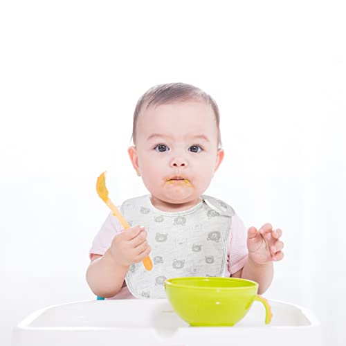 7 Pack Baby Cotton Absorbent Bibs for Drooling Teething - Image 4