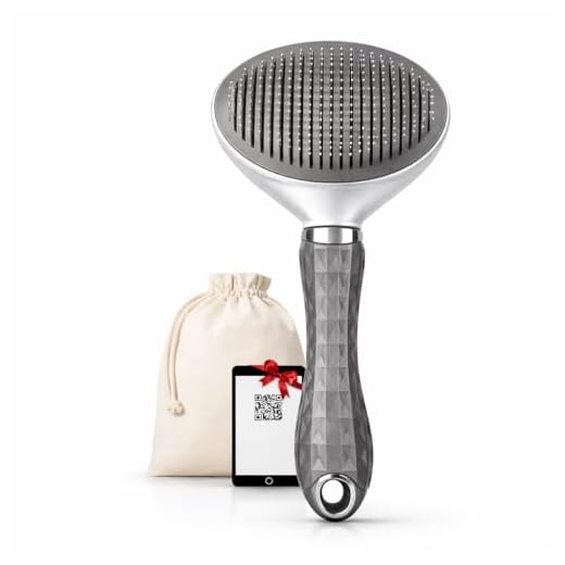 SALVAYRO Cepillo Quitapelos para Gatos y Perros + Bolsa de Algodón Reutilizable + Código QR: Modo de Empleo, Beneficios y mas información - Peine de Mascotas de pelo corto y largo - Cat, Dog Brush.