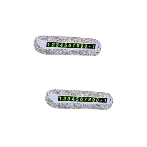 GLEAVI 2pcs Car Temporary Parking Hidden White Car Accessory Parking Timer Disc