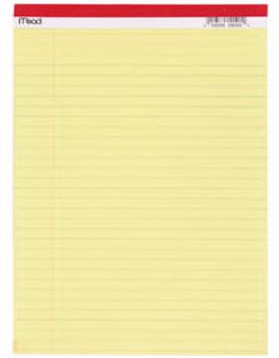 Preisvergleich Produktbild Mead 59610 Legal Pad 44, 21,6 x 27,9 cm, Gelb, 50 Stück, 44 Stück, 12 Stück