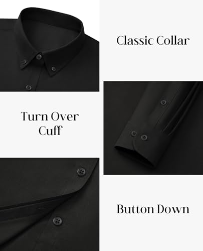 Image of siliteelon Button Down Shirts for Women Oxford Shirt Long Sleeve Classic Wrinkle Free Business Dress Shirts Work Office