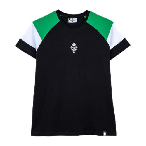 Borussia Mönchengladbach T-Shirt Stadion 2026 | Offizieller Fanartikel Fohlenshop | Gladbach Fan Shirt Schwarz Bio Baumwolle
