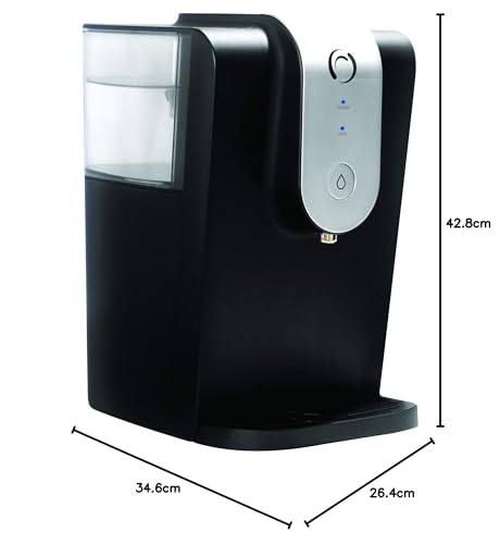 Aqua Optima Lumi, gefilterter Wasserkühler und Wasserspender auf der Theke, 8,2 Liter Fassungsvermögen, mit 1 x 30 Day Evolve+ Wasserfilterkartusche, schwarz