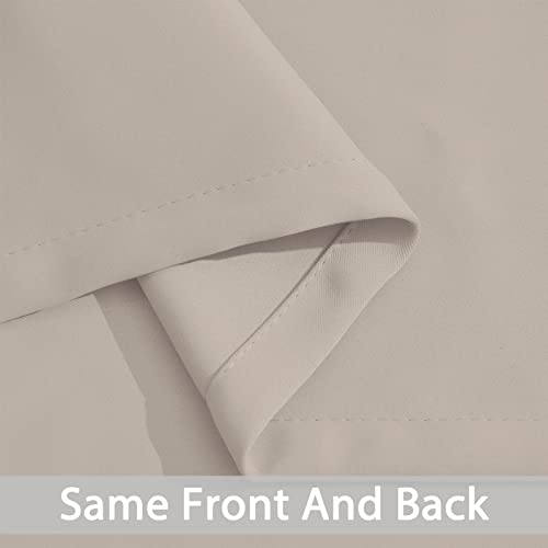 Yakamok Blackout Curtains Room Darkening Thermal Insulated Window Panels,Solid Grommet Top Drapes for Bedroom/Living Room(62Wx96L, Natural, 2 Panels)