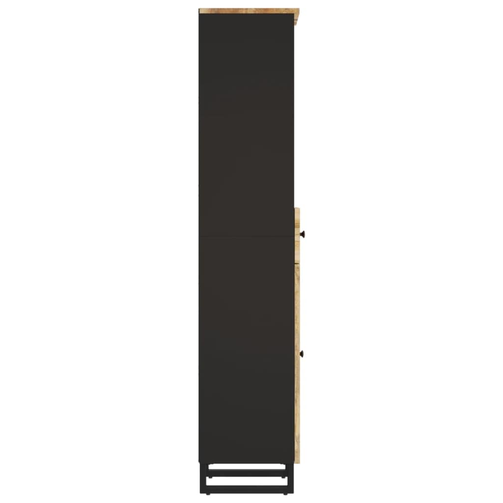 Makastle Badschrank Massivholz Mango 38x33x160 cm Braun