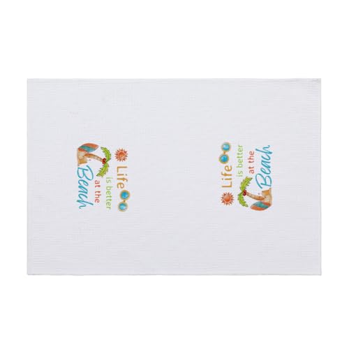 Geschirrtücher Blauer Grüner Baum Handtücher Waffeltücher Küchentücher Geschirrhandtücher Saugfähige Trockentücher Küche Multi-Purpose Abtrockentücher Küche Handtuchset 4 Stück (40x60cm) – Bild 3