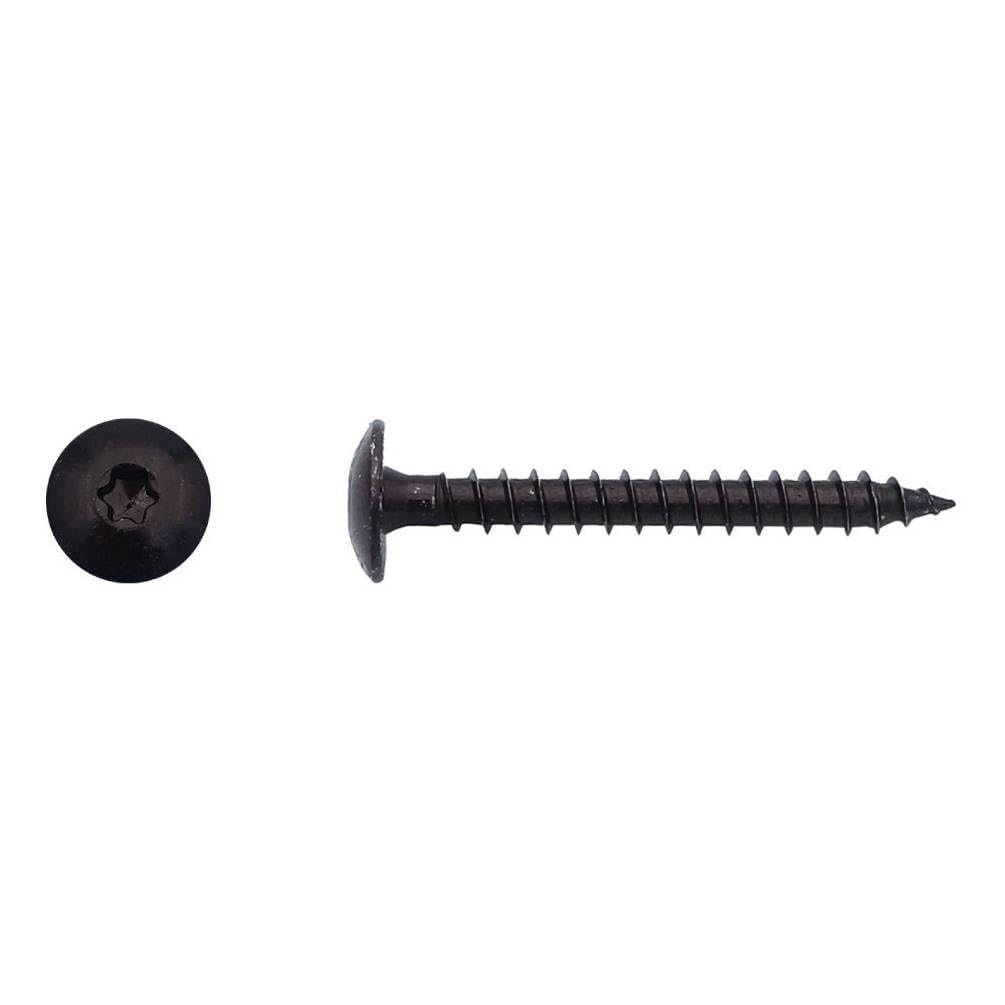 100 Vis Bois pour Penture Torx 6 x 60 mm - Zingué Noir - D-Work