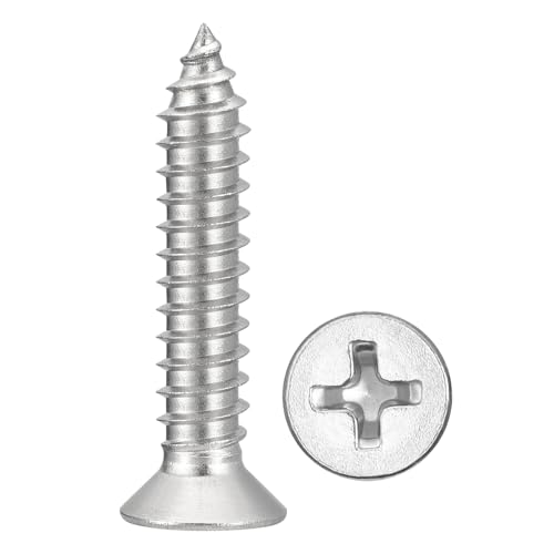 METALLIXITY �M���v���X�؃l�W (#14x1-3/16) 30�A304�X�e�����X�X�`�[���e�˂��t�B���b�v�X�h���C�u�t���b�g�w�b�h�؃l�W-�Ƌ���t���C���p�A�V���o�[