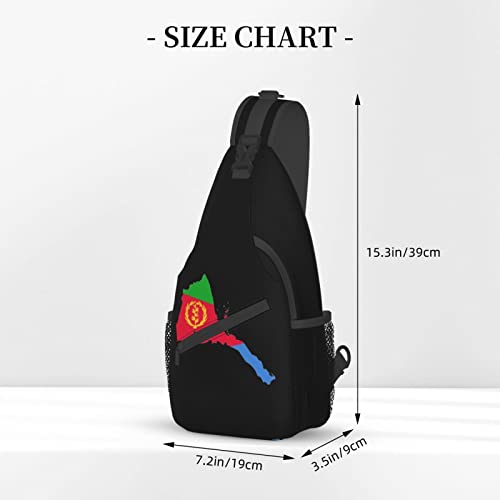 Mochila bandolera unisex estilo mapamundi negra miniatura 4