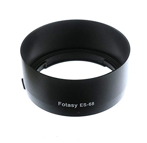 Fotasy Dedicated Bayonet Lens Hood for Canon EF 50mm f/1.8 STM Lens, Canon 50mm 1.8 STM Lens Hood, Replacement of Canon ES-68 Lens Hood, Black, compact