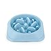 Gamelle Anti glouton Chien Gamelle d'alimentation Lente avec Base Antidérapante,Prolongez Le Temps d'alimentation pour Prévenir Diverses Maladies Causées par Une Alimentation Rapide (Bleu)
