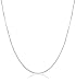 10k White Gold .50mm Solid Box Chain Necklace, 18"