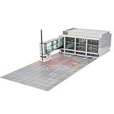 B04 Flughafenterminal-Gebäudemodell im Maßstab 1:200, mit LED-Lichtern, Schürze und Pier, handgefertigtes Miniatur-Luftfahrt-Display, Diorama für Flugzeugsammler