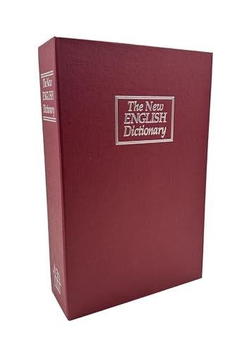 Haverain 隠し金庫 ダイヤル式 本型 辞書型セーフティーボックス 収納ボックス 防犯収納 4カラー 小型 中型 大型 スチール制 ダイヤル式パスワード設定説明書（日本語）付き （レッド、中サイズ）
