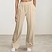 bawilom Womens Wide Leg Sweatpants Fleece Lined Baggy Lounge Pants Athletic Joggers Trousers Fashion Winter Outfits Khaki