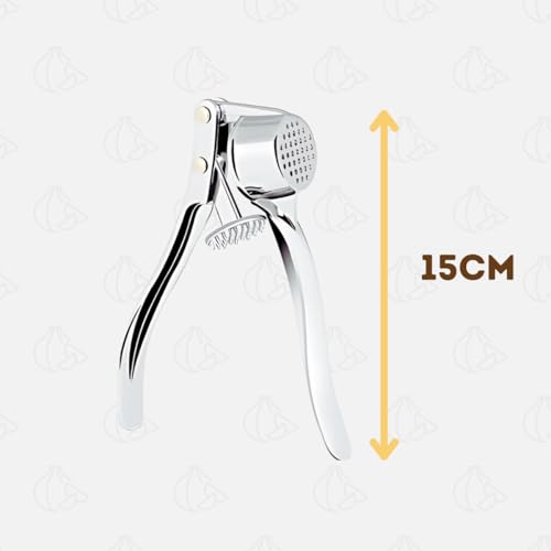 Espremedor Amassador Triturado de Alho Inox Manual Prático Durável Multifuncional