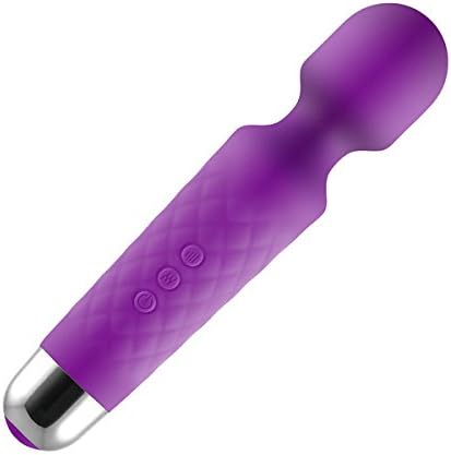 Pada 25 Vibration USB Rechargeable Waterproof Powerful Cordless Therapeutic Body Back Neck Wand Massager for Women Purple
