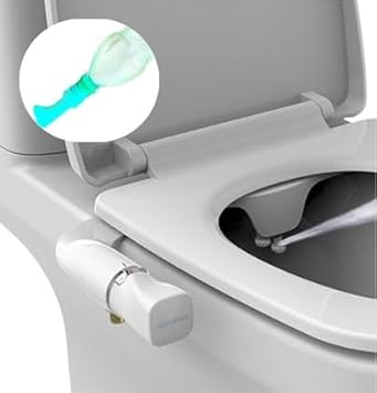 EBIDET AQUAGENIUS – Bidé accesorio para inodoro, no eléctrico, doble boquilla retráctil, limpieza delantera y trasera, presión ajustable agua fría, alta calidad y durabilidad, fácil instalación