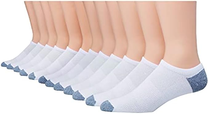 Hanes Men's Socks, X-Temp Lightweight Socks, Low Cut and No Show, 12-Pack