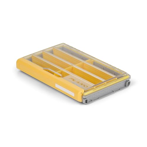 Image of Plano EDGE Flex 3600 Tackle Storage, Includes 38 Flex Dividers, Gray and Yellow, Customizable Waterproof Tackle Box Organization, Rustrictor Rust-Resistant Technology