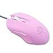 Gaming Mouse Silent Click, 7 Colors Backlit Optical Game Mice Ergonomic USB Wired with 2400 DPI and 6 Buttons 4 Shooting for PC Computer Laptop Desktop Mac (Pink)