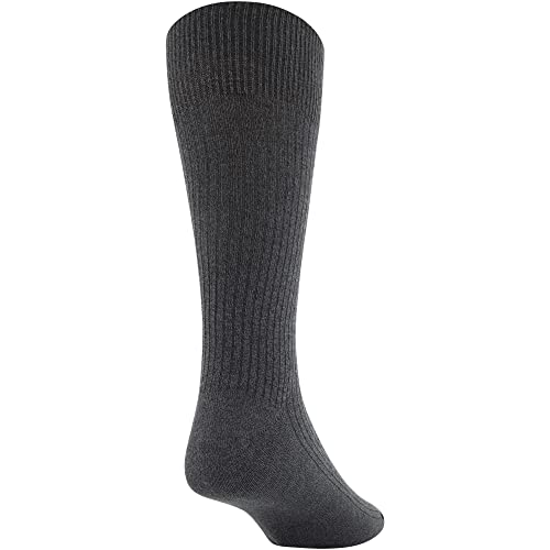 Goldtoe Men's Stanton Crew Socks, Multipairs, Charcoal/Grey Marl/Black (12-Pairs), Large #TOP3