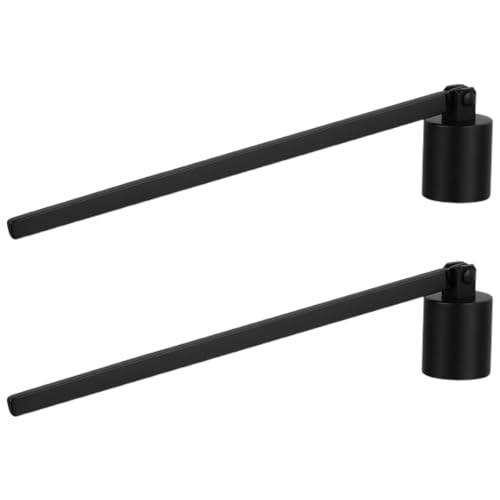 Cabilock 2pcs Antique Candle Snuffer Elegant Candle Extinguishers Handle for Safe and Decorative