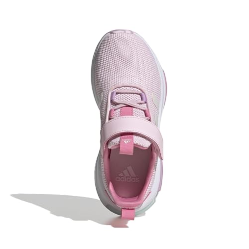 adidas Racer TR23 Elastic Lace & Strap Sneaker, Clear Pink/Zero