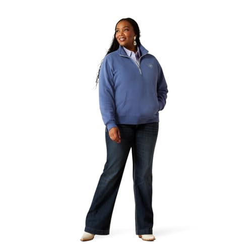 Image of ARIAT womens Logo 1 /2 Zip Sweatshirt
