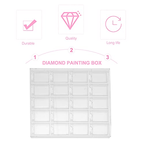 Lurrose Grade Caixa De Plástico Transparente 21- Grade de Plástico Organizador Recipiente Caixa De U