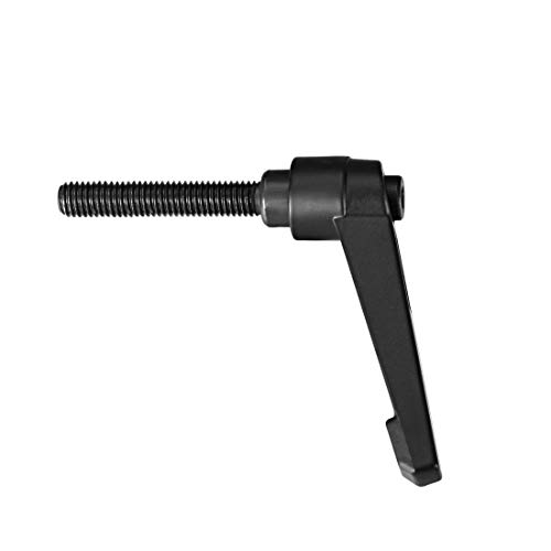 Image of uxcell M8 x 60mm Handle Adjustable Clamping Lever Thread Push Button Ratchet Male Threaded Stud Knobs Locking Rotating Screw Handles Quick Release Bolt Black 3pcs