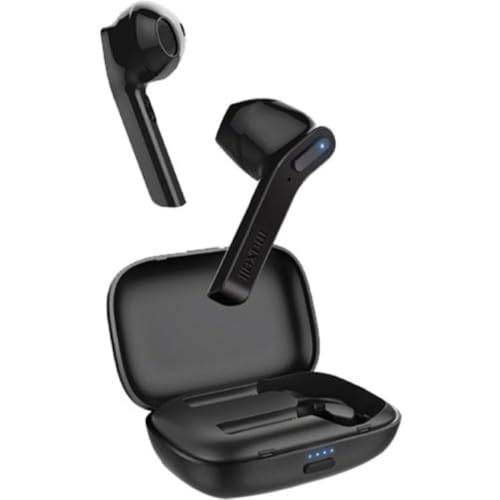 Image of Maxell Jelleez True Wireless Bluetooth 5.0 Earbuds + Rubberized Charging Case & Earbuds - Secure Comfort Fit - IPX4 Sweat Resistance - 9-Hr Playtime - Enhanced Bass - Black (199460)