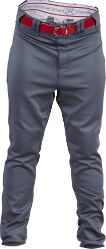 Pro 140 Premium Series Game Baseball Pant, Adult, Solid Color, Full Length, Unhemmed, Graphite 30X37 #TOP17