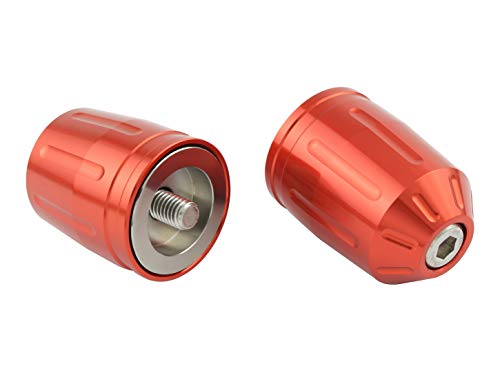 ポッシュ(POSH) ハンドルバーエンド ウルトラヘビーバーエンドタイプ2 カワサキ純正ハンドルM8タイプ NINJA250 | Z900RS | ZRX1200DAEG 等 ディープオレンジ 033579-14