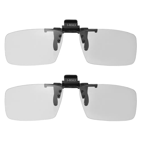 QUARKZMAN 2 szt. Klip-On Spolaryzowane Okulary 3D, Pasywne Okulary 3D z ramką do obrazu MAXimum Kino Gry TV Zdjęcie Projektor