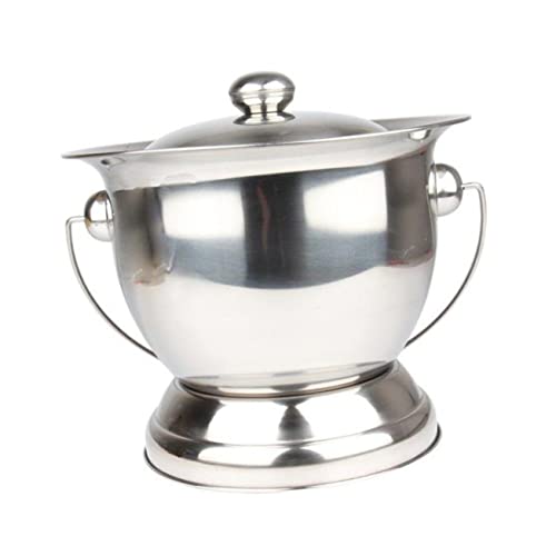 minkissy 1pc Toilet Spittoon Bucket Women Bed Pan Bottle Travel Carseat Urine Bucket Urine Pot Spittoon Pot Portable Toilets Potty Urinals Pee Bottle Unisex Urine Silver Stainless Steel