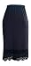 Lucky Love Dress and Skirt Extender with Lace Trim (Large, Black Scallop Lace)