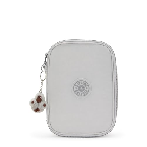 Kipling Capa feminina estampada com 100 canetas, acessórios organizados, materiais de arte, maquiagem, organizador de viagem, Neblina fria, 8.25''L x 6''H x 2''D, 100 canetas