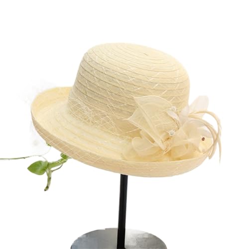 Chapeau cloche d'été à bord roulé en maille légère pour un look féminin et aéré