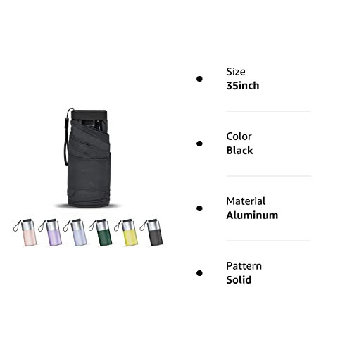 Leagera Mini Umbrella For Purse - Canopy Diameter 35Inch, Small Travel Umbrella Compact Mini Waterproof Umbrellas For Rain, Suitable For Women Purse And Pocket, Manual Opening #TOP7